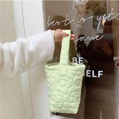 Polyester Bucket Bags SLOERT Delightful Chic And Floral Bucket Bag In Soft Polyester - Green