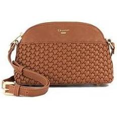 Distinct Woven Crossbody Bag - Tan