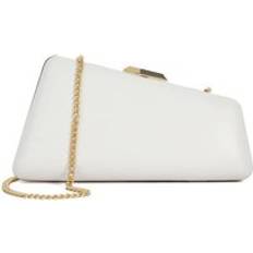 Leather - Women Clutches Dune London Balancing Leather Clutch - White