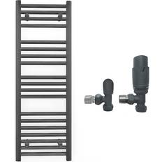 Water Radiators Myhomeware TRV Angled Valves 400 x 1000 mm 400mm Wide Anthracite