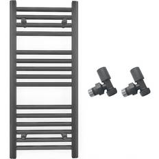 Water Radiators Myhomeware 300 x 800 mm Wide Anthracite Towel Rail Radiator