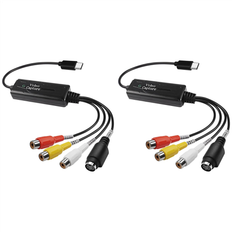 Capture & TV Cards Jojomino 2X AV to USB C Converter Video Capture Card Adapter