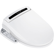 Empava Contemporary Plastic White Elongated Soft Close Heated Bidet Toilet Seat EMPV-EB990