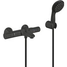 Grohe Shower Set Thermostatic Bath Shower Mixer 1750 mm Black