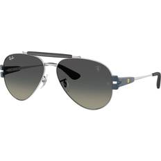 Sunglasses Ray-Ban Ban Unisex Rb3762m Sunglasses Metal Silver Grey Pantos - Matt Light Blue/Silver Frame Grey