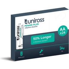 Uniross Batteri Pakke med 24 stk AA LR6 Alkaline Power Plus