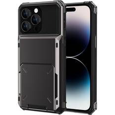 König Design Hülle für Apple iPhone 15 Pro Schutz Handy Case Cover Backcover Kartenfach Etuis