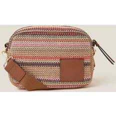 Raffia Crossbody Bags Accessorize Womens Small Stripe Raffia Cross-Body Bag - Multi