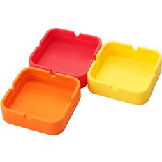 3pcs Silicone Ashtray Square Drop Resistance