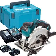 Power Saws Makita dss611z 18v 165mm circular saw with 2 x 5.0ah batteries & charger in case