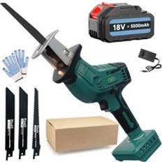 Teetok Cordless Electric Sabre Saw Variable Speed Metal Wood Cutting Tree Pruning Tool 1x 5.5A