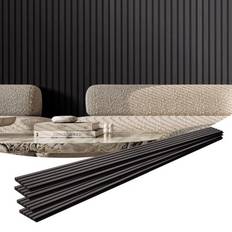 Sheet Materials VEVOR Wood Slat Acoustic Panels 7.9 x 94.5 in Black Oak