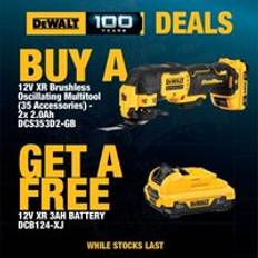 Power Tools Dewalt DCS353D2 XR Brushless Multi Tool 12V 3x Batteries 35 pcs