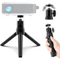 Projector Mounts COOCHEER Portable Mini Projector Tripod with 360° Rotating Metal Ball Head