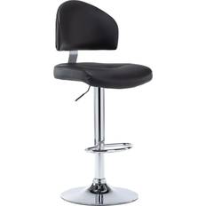 The Living Store Barhocker Schwarz Kunstleder Barhocker 119cm