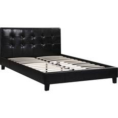 Lits avec Cadre Habitat et Jardin Julia 140 x 190 cm Noir Lit avec Cadre