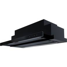 Swedluxury Lyx Utdragbar Köksfläkt Helix Svart Matt+ 60 cm, Svart