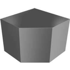 Roof Equipment ARP Aluminium, Grey Aluminium Round Swaged Minerva Corner Hopper 63mm PPC Finish Anthracite