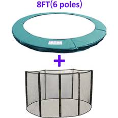 GreenBay Trampoline Replacement Safety Spring Cover 8FT 6 Pole Green