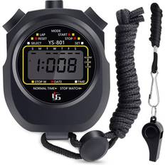 Stop Watches Greenzech Sports Stopwatch with Waterproof Whistle Large Screen