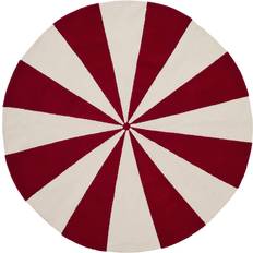 Kave Home Wirla Beige And Red 100% Cotton Rug 100 cm