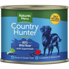 Natures Menu Country Hunter Wet Dog Food Cans Wild Boar 18 x 600G