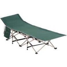 Green Camping Beds OutSunny Single Person Camping Bed Folding Cot