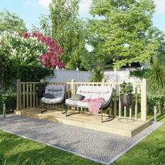 Pinewood Decking Timber Power Sheds Powersheds Treated Timber Decking Kit 4ft x 14ft Light Brown