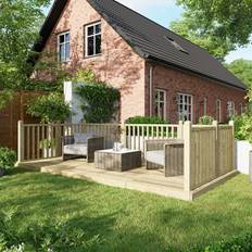 Decking Timber Power Sheds Powersheds Treated Timber Decking Kit 8ft x 16ft Light Brown