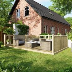 Decking Timber Power Sheds Powersheds Treated Timber Decking Kit 10ft x 18ft Light Brown