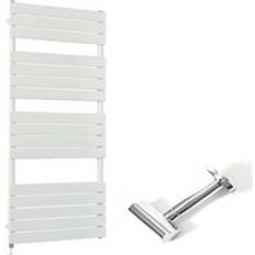 Heated Towel Rails Milano Lustro Electric Modern Flat Panel Heated Towel Rail Radiator 1500mm x 600mm White