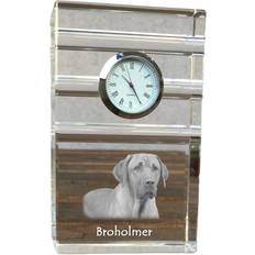 Art-Dog Black And Tan Coonhound Glasuhr Mit Foto Tischuhr 8.6cm