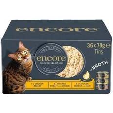 Encore Natural Wet Cat Food Tins Multipack Chicken Selection In Broth 36 x 70 g