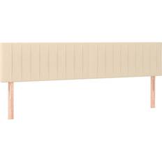 Beige Sengepakker vidaXL Kontinentalseng Med Madras 200x200 cm Stof Cremefarvet Sengesæt