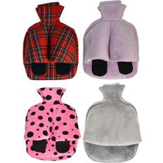 Red Heat Bottles Vagabond Vagabond Red Tartan Check Cotton Twill Hot Water Bottle
