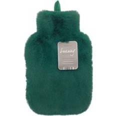 Massage- & Relaxation Products Country Club Luxury Hot Water Bottle Faux Fur Cover Thermotherapy 2 Litre Green