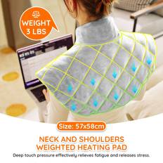 Massage- & Relaxation Products YETP Star GREY 57 x 58 cm Weighted Electric Heating Pad