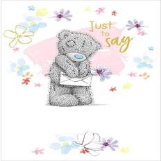Me to You Bear Just Say Tatty Teddy Holding Daisy Card