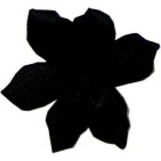 Black Gift Wrap Ribbons Berisfords Ribbon Petal Flowers 30 Black Pack of 6