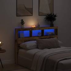 Headboards vidaXL Cabinet with LED 140 x 17 x 102 cm Headboard