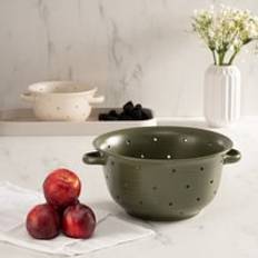 Microwave Safe Colanders The Edited Life Large Ceramic Green Colander