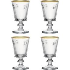 La Rochere Wine Glasses La Rochere Bee Stemmed Gold Rimmed 240ml Set Of 4 Wine Glass 6pcs