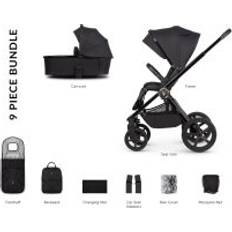 Pushchairs Venicci Venicci Upline 2 Pram & Pushchair All Black