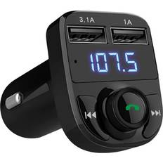 FM Transmitters Zeuxo Car Charger with Hands-Free Calling