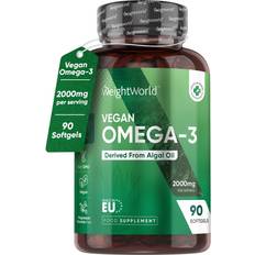 Fatty Acids WeightWorld Vegan Omega-3 Supplement Softgels 90 pcs