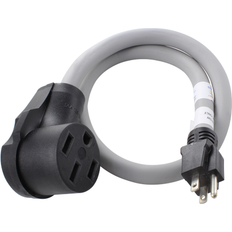 Charging Cables & Cable Holders Ac Works NEMA 5-15P to NEMA 14-50R 15-Amp 3-wire Grounding Single To Single Gray Basic Flexible Adapter EV515MS-036