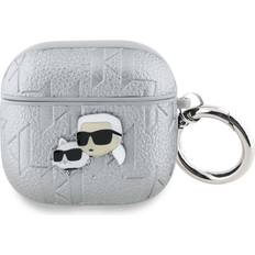 Karl Lagerfeld Monogram & Choupette Kopf Apple AirPods 4 Silber