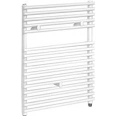 Heated Towel Rails Milano Modern Bar On Bar Heated Towel Rail Radiator 730mm x 450mm White