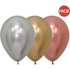 Silver Latex Balloons Amscan Classic Latex Reflex Balloons Pack Of 50 12In Silver