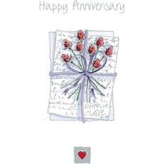 Anniversary Cards & Invitations Roses Anniversary Greetings Card White Red